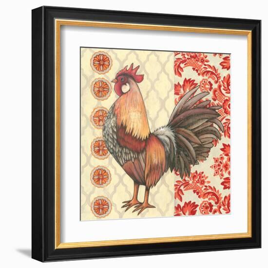 Bohemian Rooster II-Kimberly Poloson-Framed Art Print