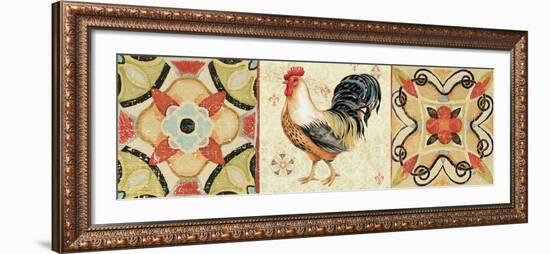 Bohemian Rooster Panel I-Daphne Brissonnet-Framed Art Print