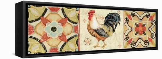Bohemian Rooster Panel I-Daphne Brissonnet-Framed Stretched Canvas