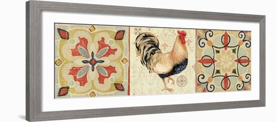 Bohemian Rooster Panel II-Daphne Brissonnet-Framed Art Print