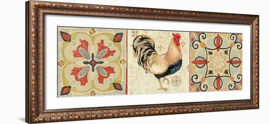 Bohemian Rooster Panel II-Daphne Brissonnet-Framed Art Print