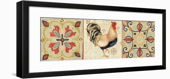 Bohemian Rooster Panel II-Daphne Brissonnet-Framed Premium Giclee Print