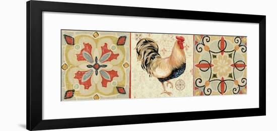 Bohemian Rooster Panel II-Daphne Brissonnet-Framed Premium Giclee Print