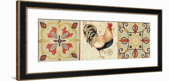 Bohemian Rooster Panel II-Daphne Brissonnet-Framed Premium Giclee Print