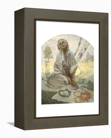 Bohemian Sun Dreamer-Alphonse Mucha-Framed Premier Image Canvas