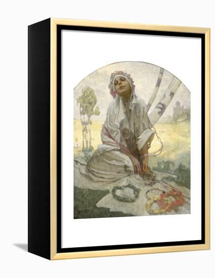 Bohemian Sun Dreamer-Alphonse Mucha-Framed Premier Image Canvas