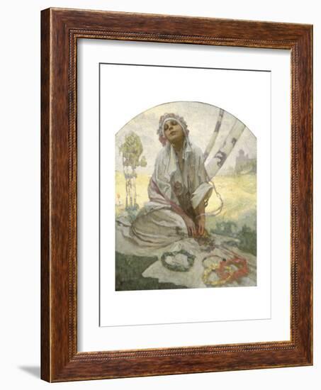 Bohemian Sun Dreamer-Alphonse Mucha-Framed Giclee Print