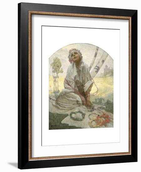 Bohemian Sun Dreamer-Alphonse Mucha-Framed Giclee Print