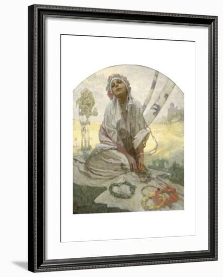 Bohemian Sun Dreamer-Alphonse Mucha-Framed Giclee Print