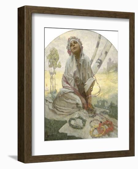 Bohemian Sun Dreamer-Alphonse Mucha-Framed Giclee Print