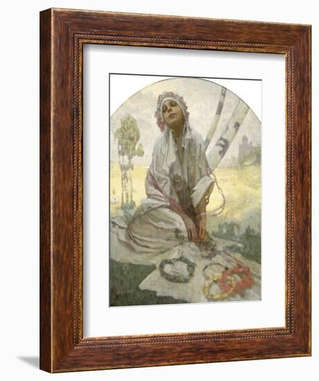 Bohemian Sun Dreamer-Alphonse Mucha-Framed Giclee Print