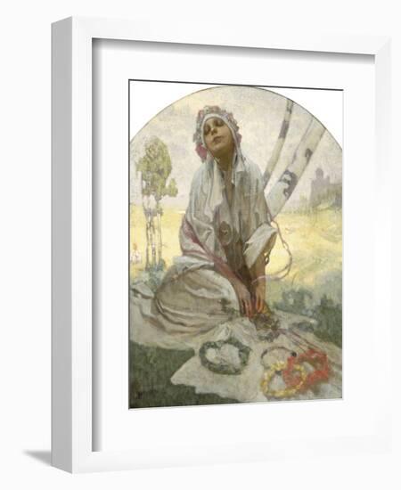 Bohemian Sun Dreamer-Alphonse Mucha-Framed Giclee Print