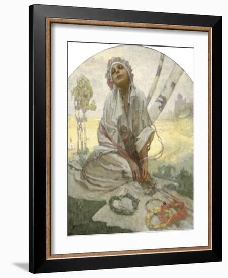 Bohemian Sun Dreamer-Alphonse Mucha-Framed Giclee Print