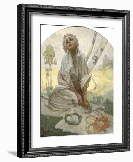 Bohemian Sun Dreamer-Alphonse Mucha-Framed Giclee Print