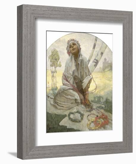 Bohemian Sun Dreamer-Alphonse Mucha-Framed Giclee Print