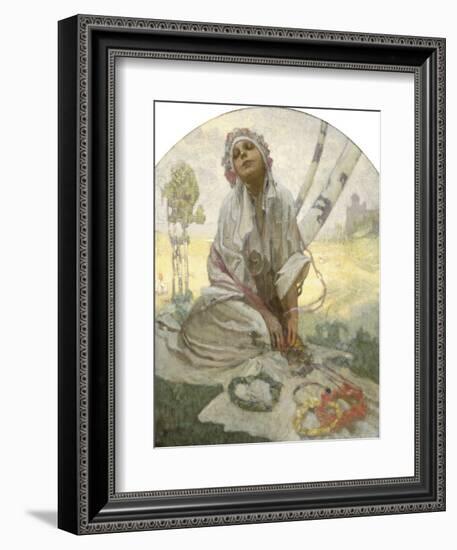 Bohemian Sun Dreamer-Alphonse Mucha-Framed Giclee Print