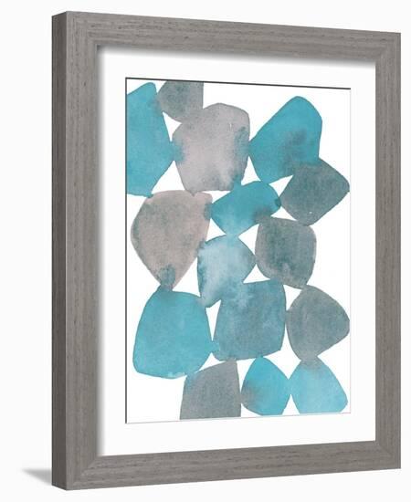 Boho Beautiful II Blue-Moira Hershey-Framed Art Print