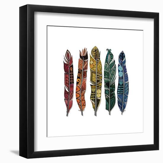 Boho Feathers-Sharon Turner-Framed Art Print