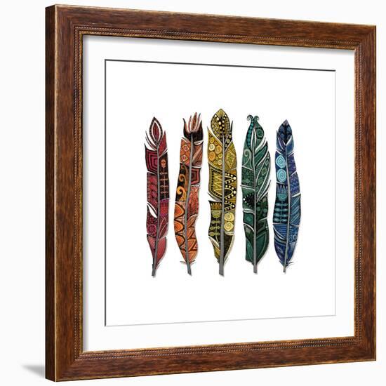 Boho Feathers-Sharon Turner-Framed Art Print