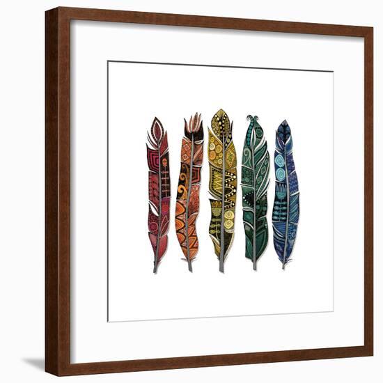 Boho Feathers-Sharon Turner-Framed Art Print