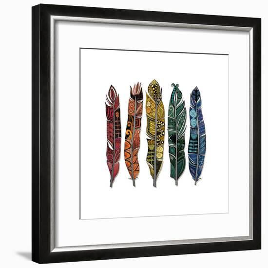 Boho Feathers-Sharon Turner-Framed Art Print