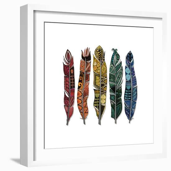 Boho Feathers-Sharon Turner-Framed Art Print