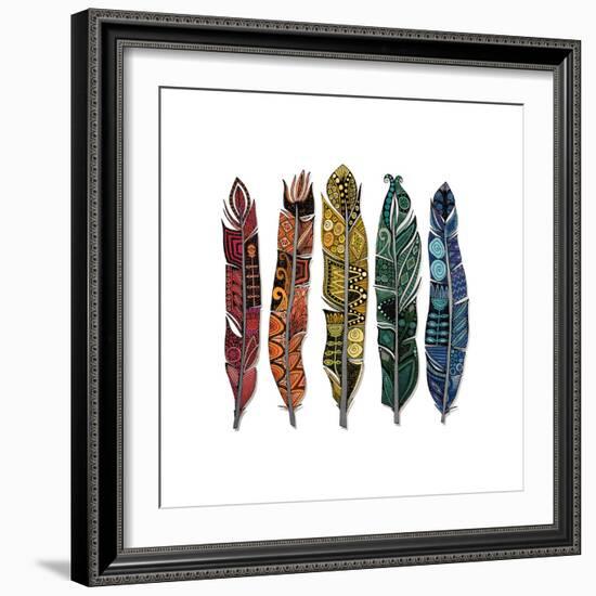 Boho Feathers-Sharon Turner-Framed Art Print