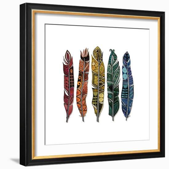 Boho Feathers-Sharon Turner-Framed Art Print