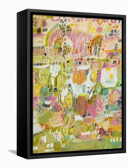 Boho Garden I-Karen Fields-Framed Stretched Canvas