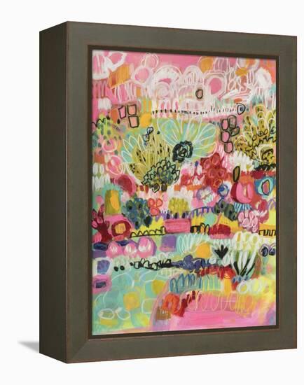 Boho Garden III-Karen Fields-Framed Stretched Canvas