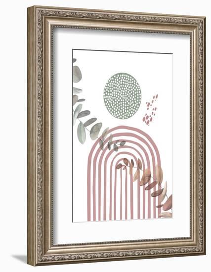 Boho in Sage Green and Pink-Sally Ann Moss-Framed Photographic Print