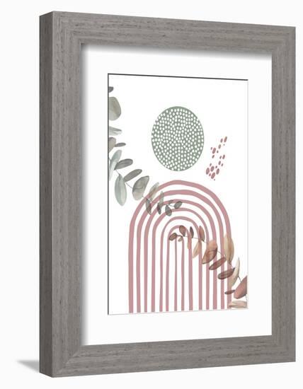 Boho in Sage Green and Pink-Sally Ann Moss-Framed Photographic Print