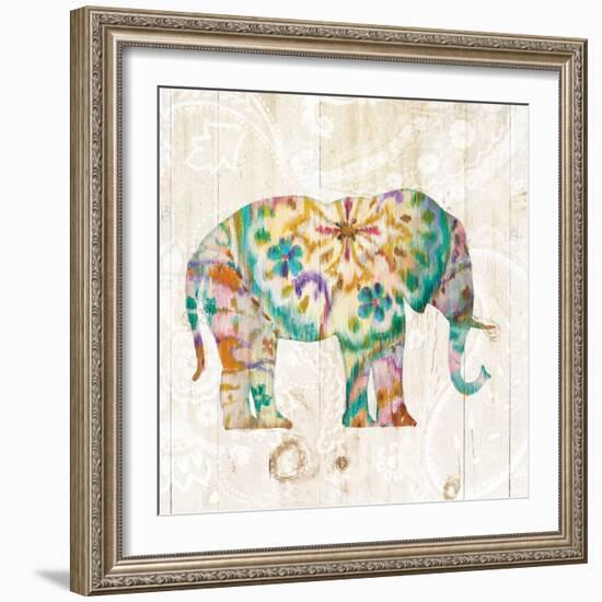 Boho Paisley Elephant I-Danhui Nai-Framed Art Print