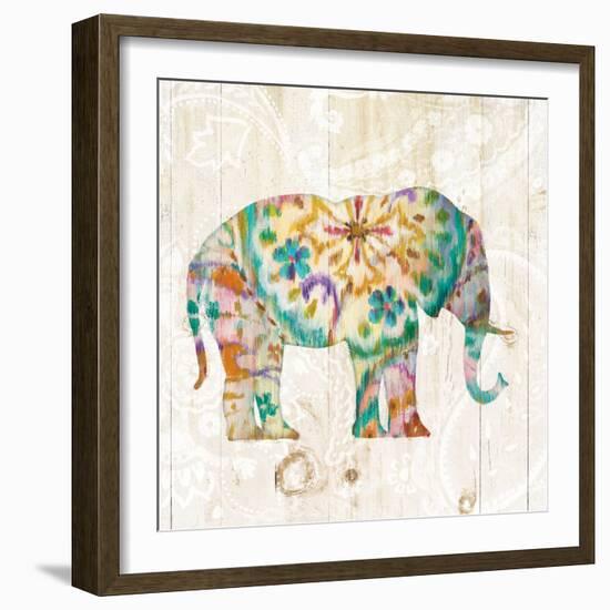 Boho Paisley Elephant I-Danhui Nai-Framed Art Print