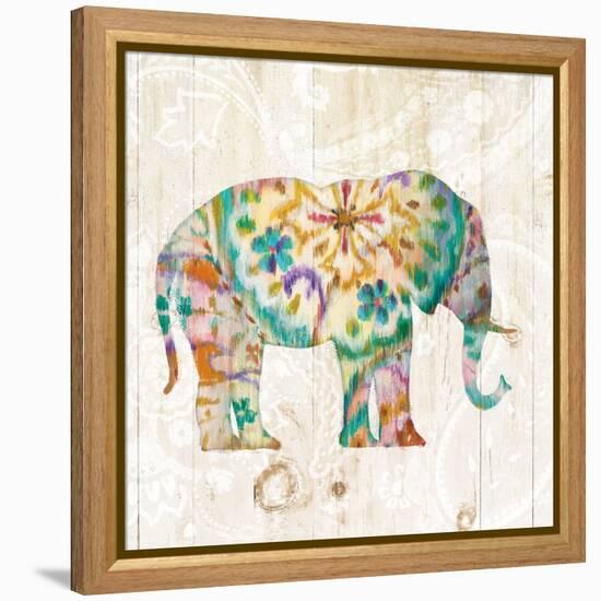 Boho Paisley Elephant I-Danhui Nai-Framed Stretched Canvas