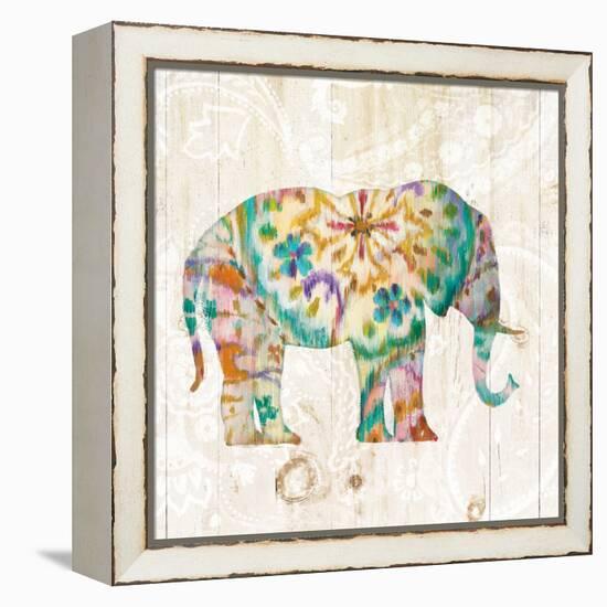 Boho Paisley Elephant I-Danhui Nai-Framed Stretched Canvas