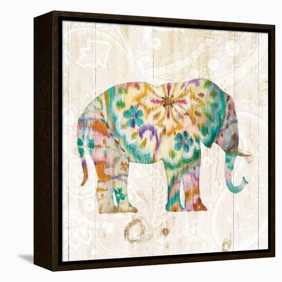 Boho Paisley Elephant I-Danhui Nai-Framed Stretched Canvas