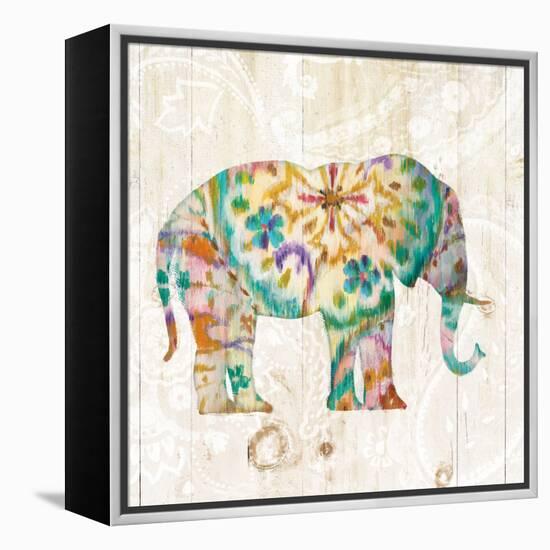 Boho Paisley Elephant I-Danhui Nai-Framed Stretched Canvas