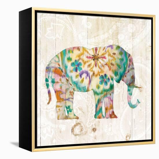 Boho Paisley Elephant I-Danhui Nai-Framed Stretched Canvas