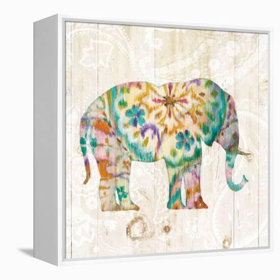 Boho Paisley Elephant I-Danhui Nai-Framed Stretched Canvas