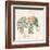 Boho Paisley Elephant I-Danhui Nai-Framed Art Print