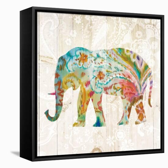 Boho Paisley Elephant II-Danhui Nai-Framed Stretched Canvas