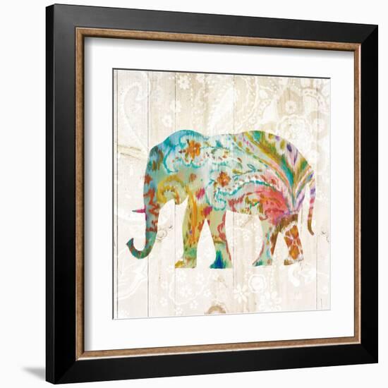 Boho Paisley Elephant II-Danhui Nai-Framed Art Print