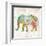 Boho Paisley Elephant II-Danhui Nai-Framed Art Print