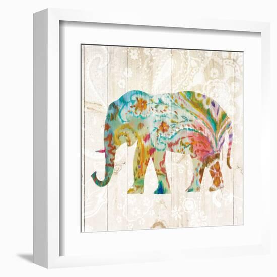 Boho Paisley Elephant II-Danhui Nai-Framed Art Print