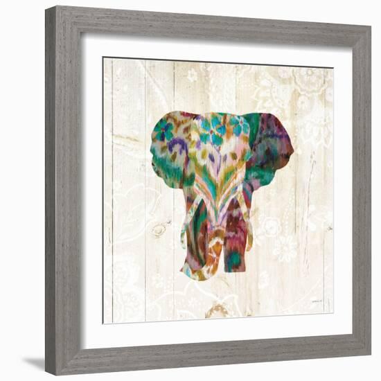 Boho Paisley Elephant III-Danhui Nai-Framed Art Print