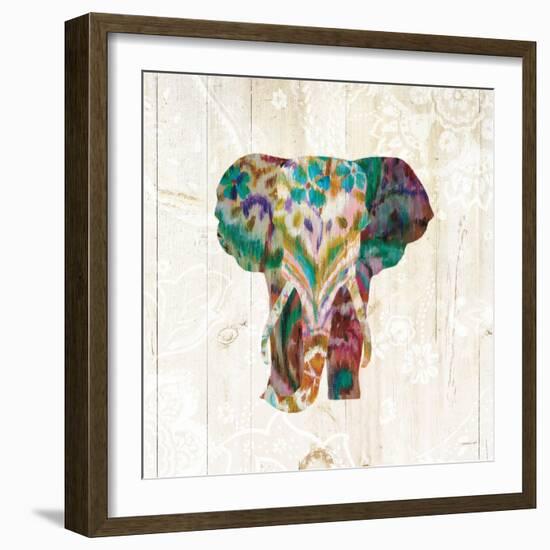 Boho Paisley Elephant III-Danhui Nai-Framed Art Print