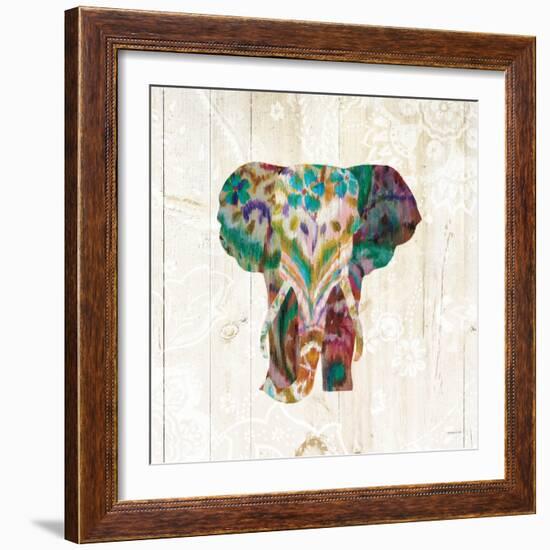 Boho Paisley Elephant III-Danhui Nai-Framed Art Print