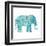 Boho Teal Elephant I-Danhui Nai-Framed Art Print