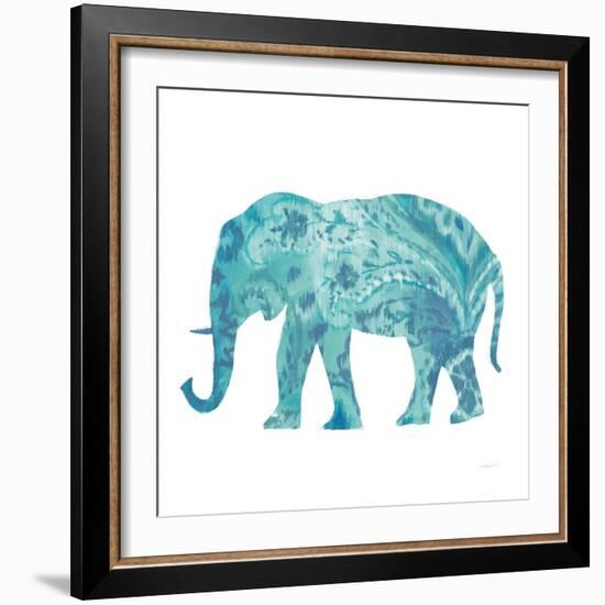 Boho Teal Elephant II-Danhui Nai-Framed Art Print